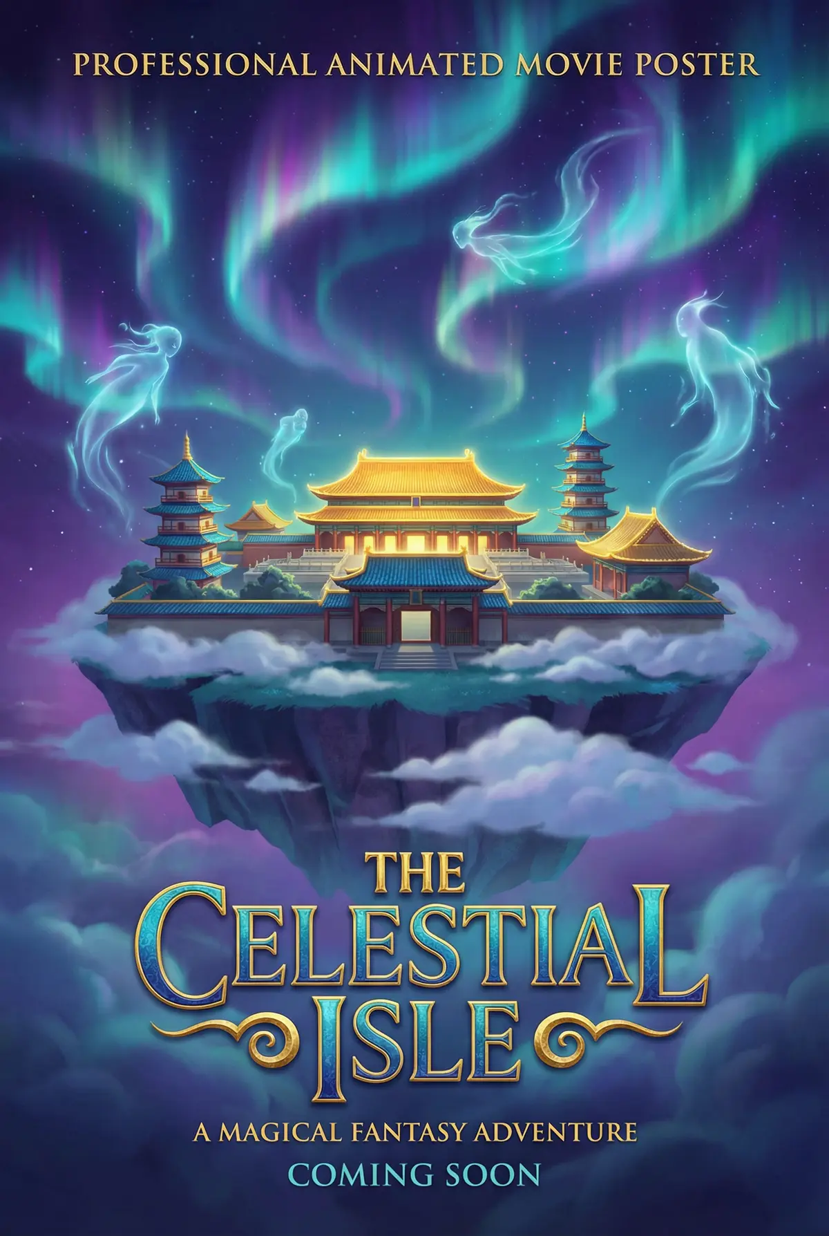 女神视频 出品动画奇幻片《灵境传说》电影海报